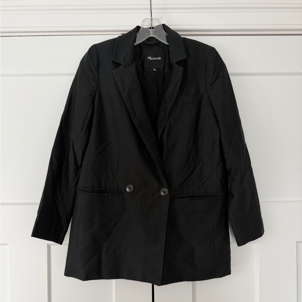 Madewell Caldwell Double Breasted Blazer Black